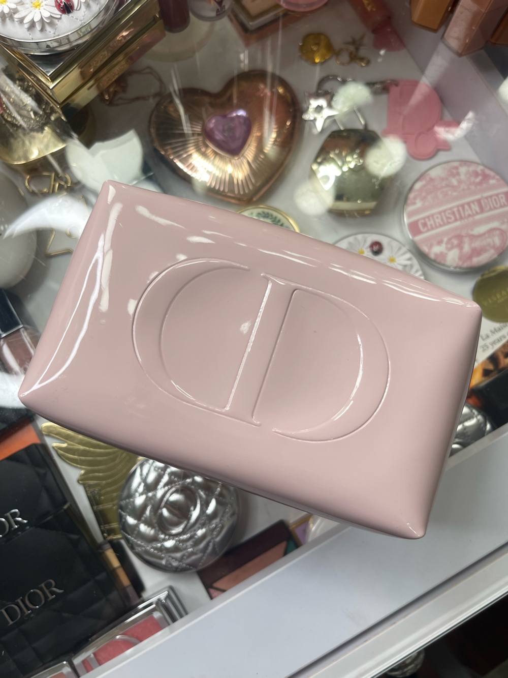 BN Dior dusty ballet pink patent pouch